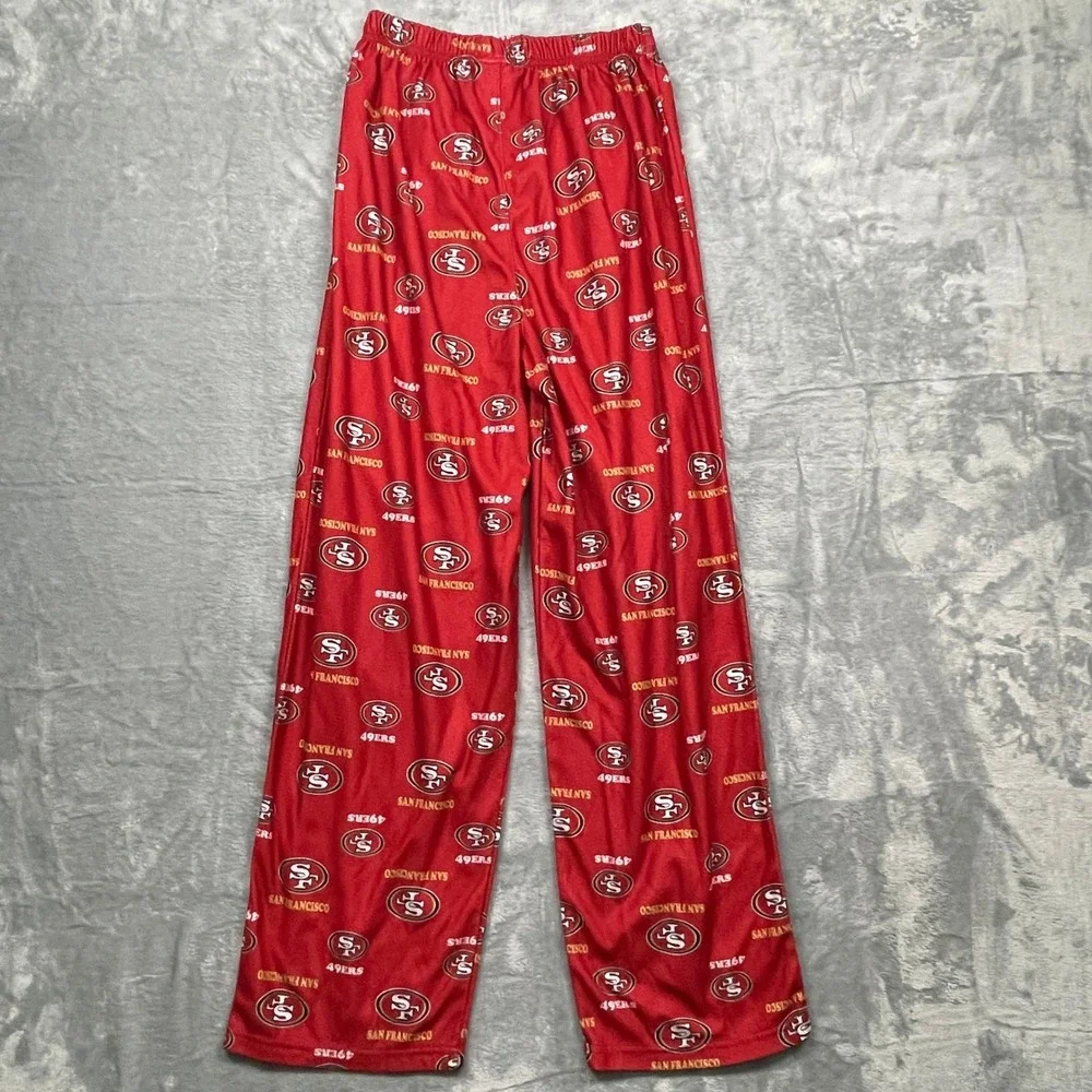 NFL Team Apparel San Francisco 49ers Pajama Pants Youth‎ XL 16/18 Red Logo Print